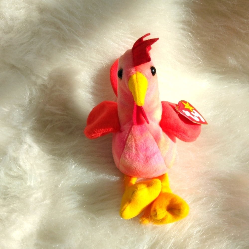 Rooster Ty Beanie Baby, Strut, 3/8/96